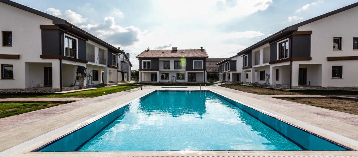 Swimming Pool for Residents of an Apartments Site